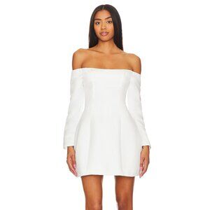 NEW ELLIATT Vida Mini Dress Ivory White Bridal Long Sleeve Wedding Cold Shoulder